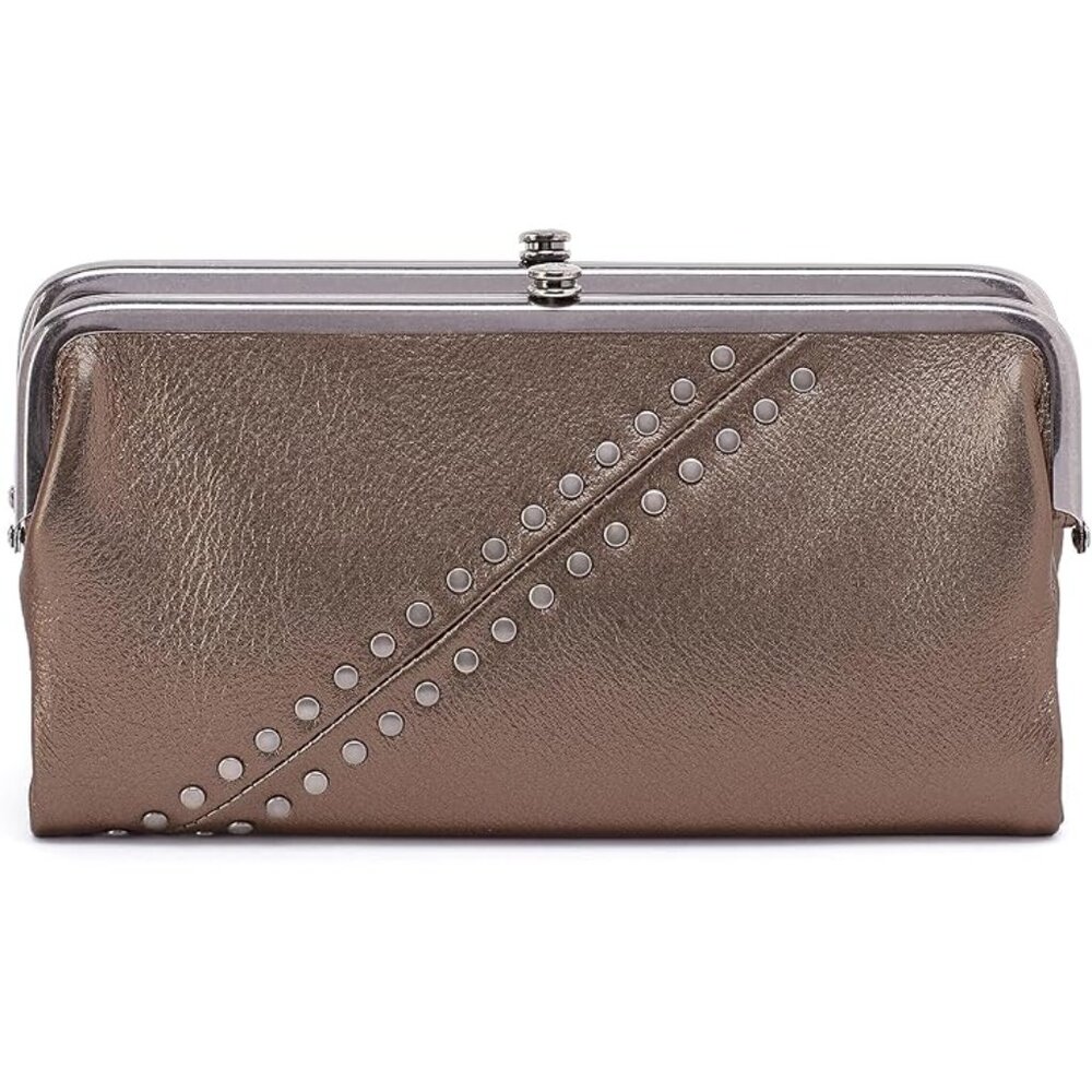 Hobo $188 Lauren Studded Pewter Clutch Wallett NWT!